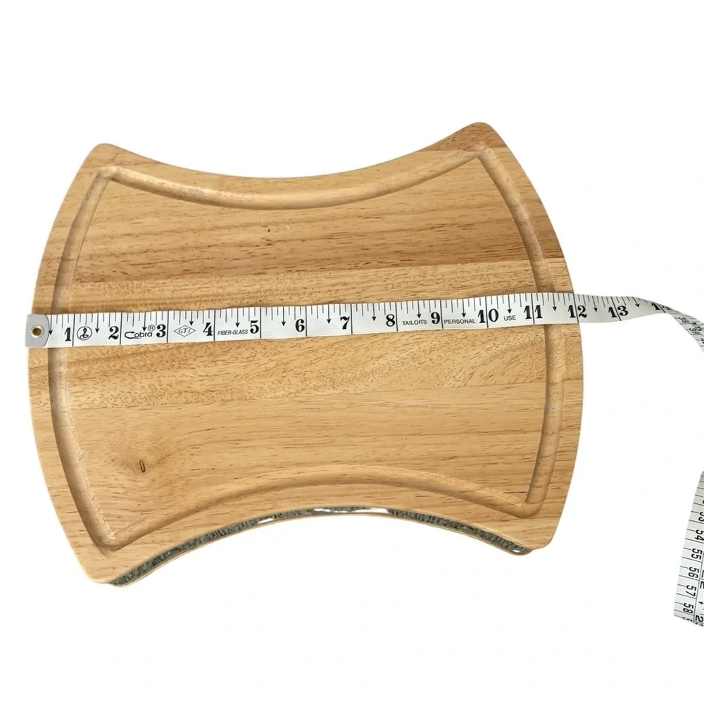 Towle Silversmiths 2 Inch Thick Maple Wood Butcher Block Serving Cutting Board